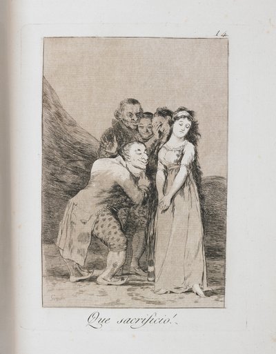 Plate from Los Caprichos, 1797-1798 by Francisco de Goya